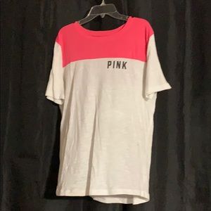 Hot Pink & White PINK T